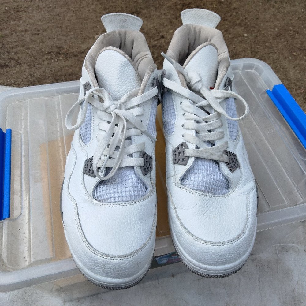 2016 Air Jordan 4 Retro White Oreo 136013-669 13 Used No Box